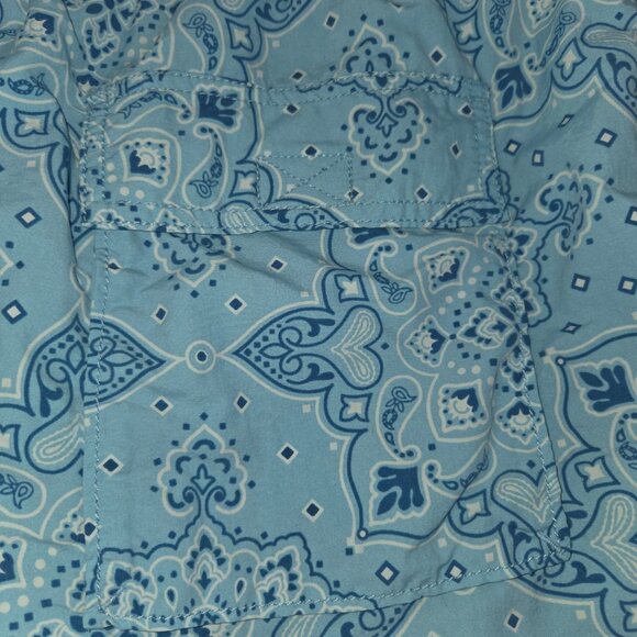 Foot Locker Blue Bandana Print Swim Shorts Mens XXL LCKR Mesh Lining Elastic Wai - Picture 3 of 10